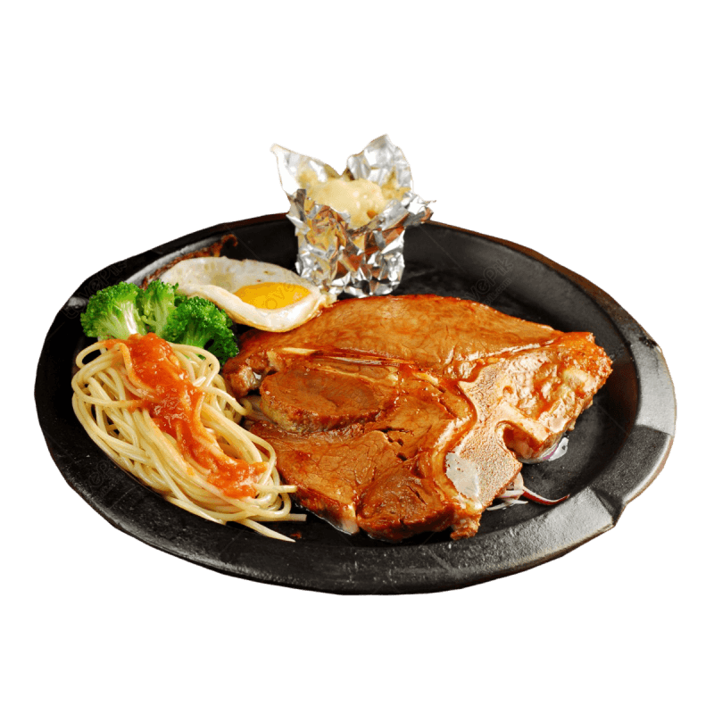 Sizzling T-Bone Steak Platter